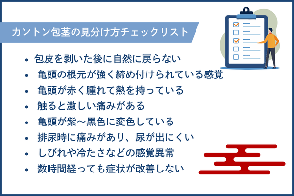 カントン包茎（嵌頓包茎）の見分け方