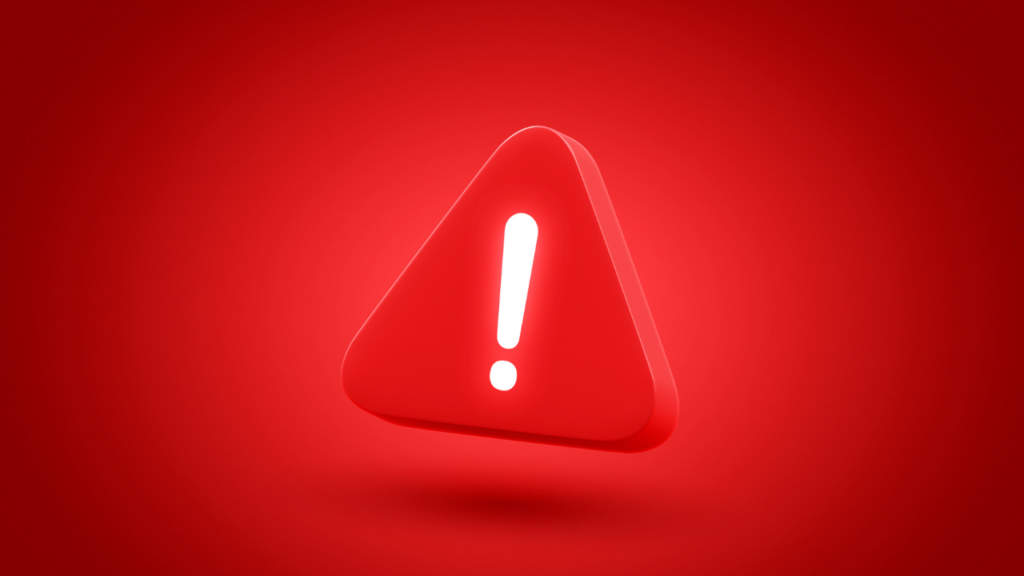 赤い注意マーク