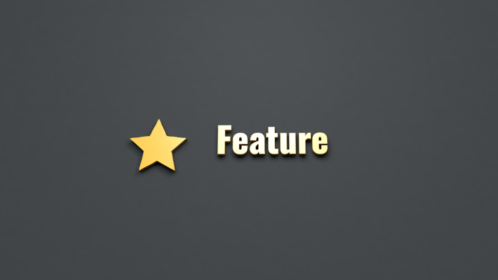 星マークとFeatureと書かれた画像