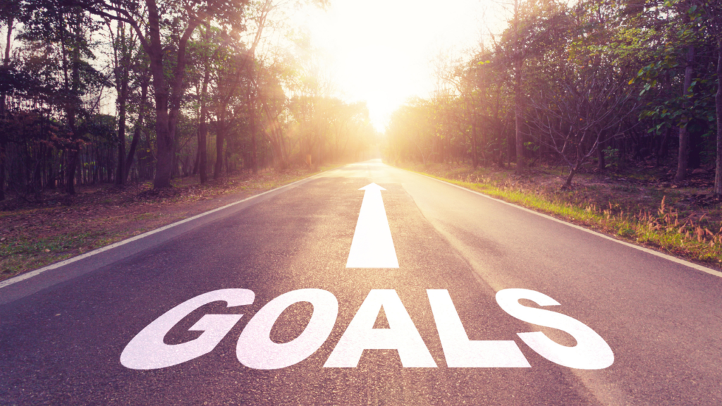 GOALと書かれた道路