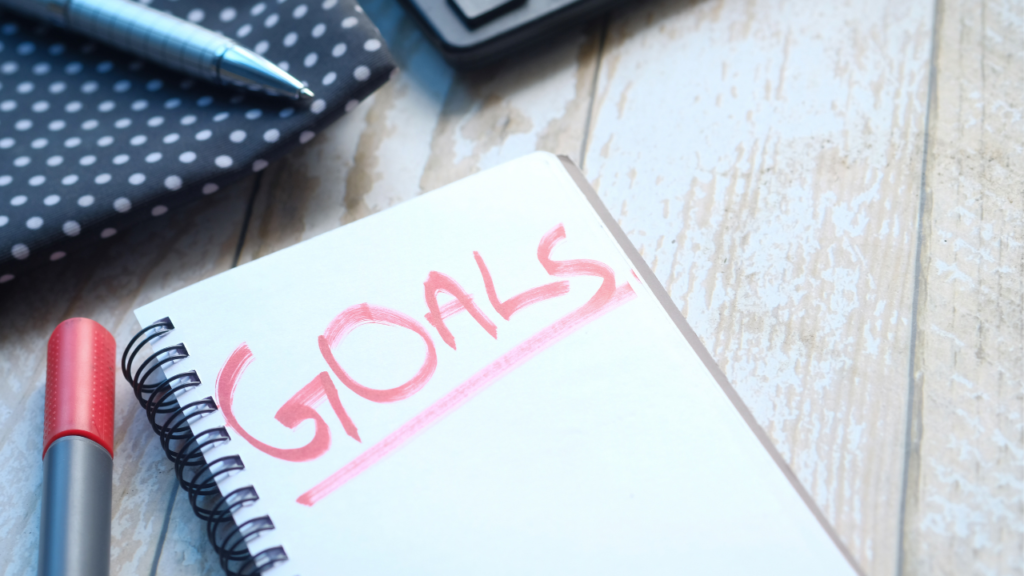 GOALSと殴り書きされたノート