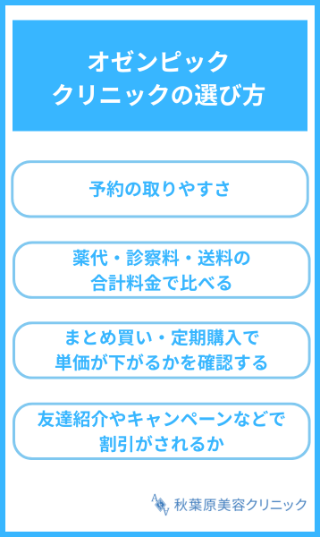 オゼンピック 選び方