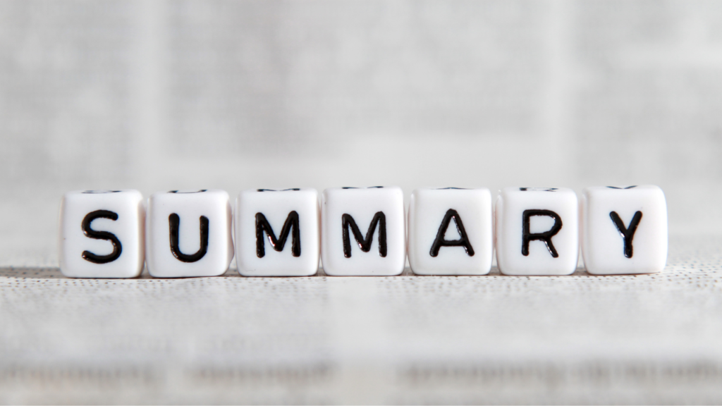 SUMMARYと書かれたブロック