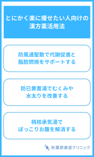 とにかく楽に痩せたい人向けの漢方薬活用法