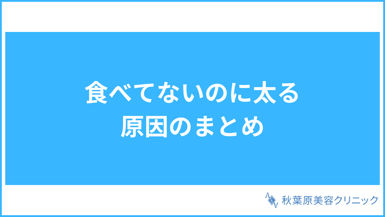 大見出し直下画像 食べてないのに太る原因のまとめ