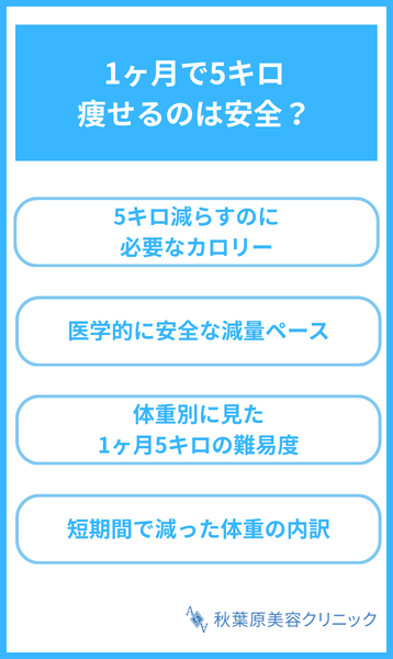大見出し直下画像 1ヶ月で5キロ痩せるのは安全か